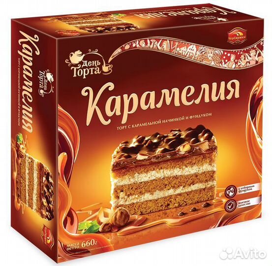 Торт День торта Карамелия 660г