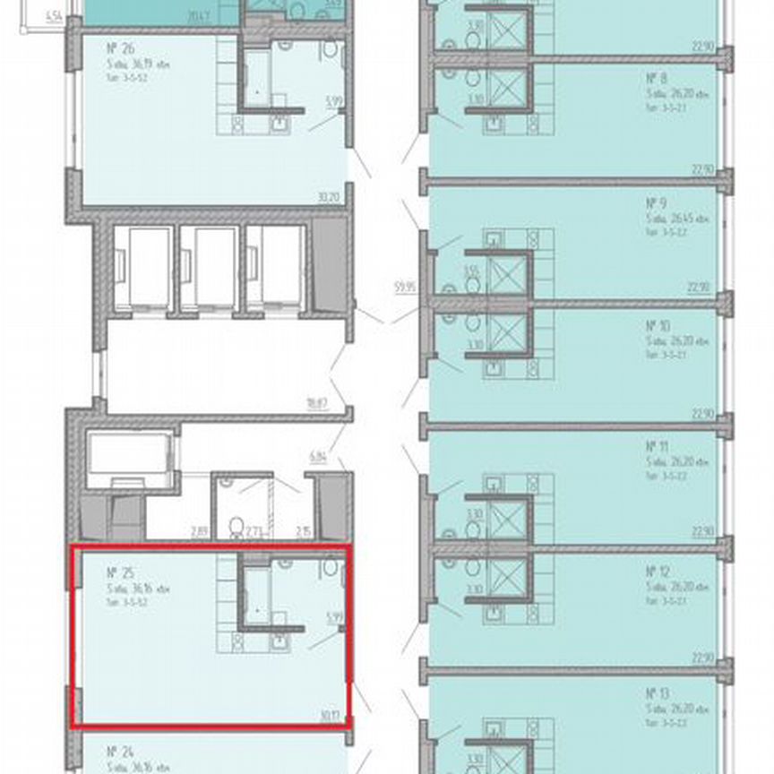 Апартаменты-студия, 39,5 м², 12/18 эт.