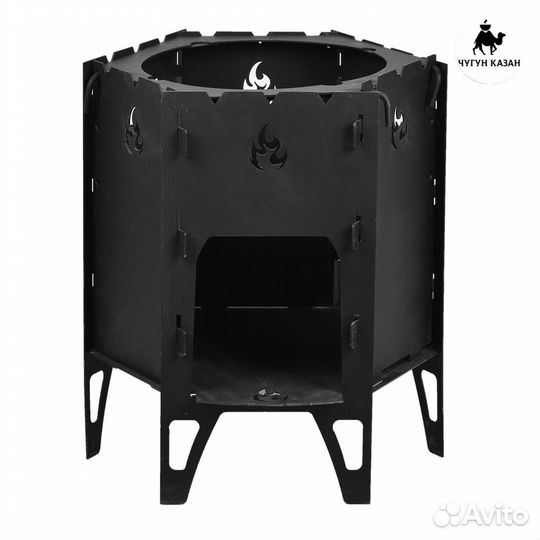Печь разборная для казана походная 3мм
