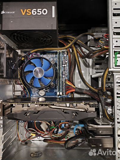 Rx 580 8gb, 2*500 Гб hdd, 650W corsair