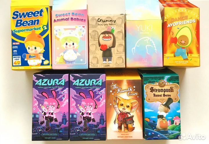 Pop Mart фигурки дизайнерские аниме новые разные