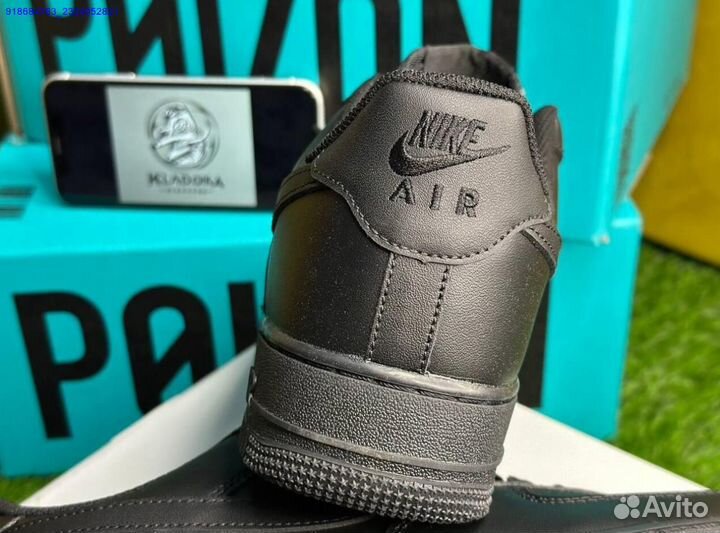 Кроссовки nike air force 1 black оригинал