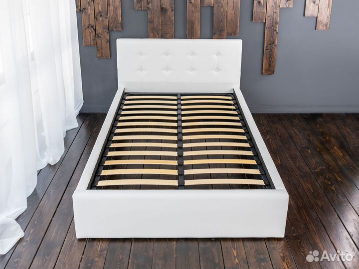 Кровать полуторка 120 на 200 экокожа
