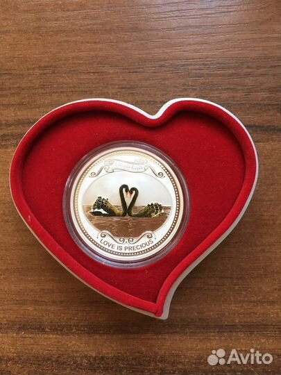 Монета серебро Лебеди. Новая зеландия