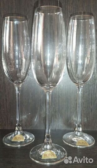 Бокалы для шампанского Rona (набор из 6 штук)новый