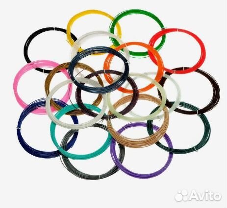 Пластик PLA-20 (по 10м. 20 цветов)