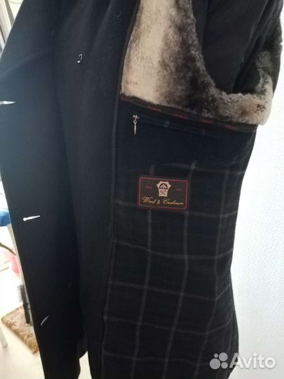 Пальто мужское длинное двубортное