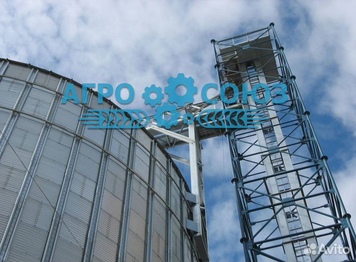 Нория зерновая. Ковшовый элеватор