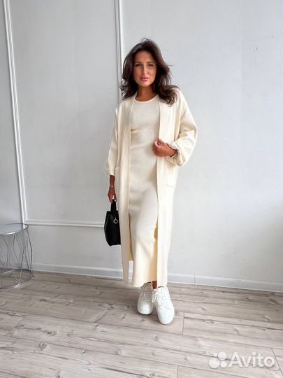 Платье с кардиганом женское