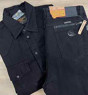 Комплект рубашка и джинсы Монтана черного цвета