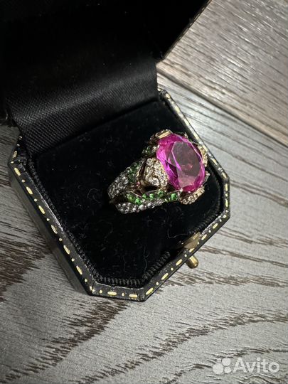 Перстень серебро 925 с фианитом