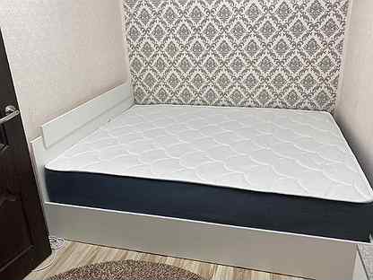 Кровать 1,4 метра Белая без матраса
