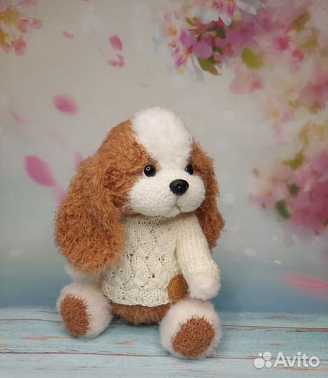 Вязаная собачка Спаниэлька
