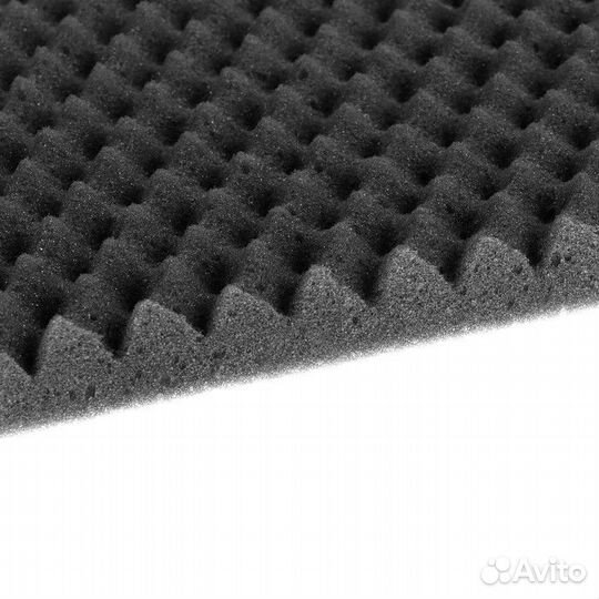 2 шт. Шумопоглощающий материал для авто, поролон, 1000x1000x20 мм, чёрный