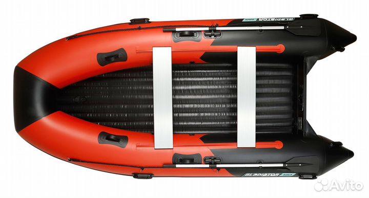 Лодка пвх Gladiator E350 PRO красно/черный