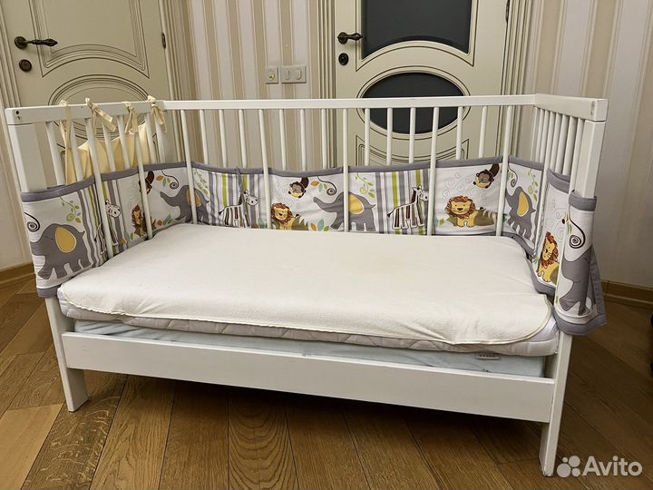 Кровать детская IKEA с новым матрасом