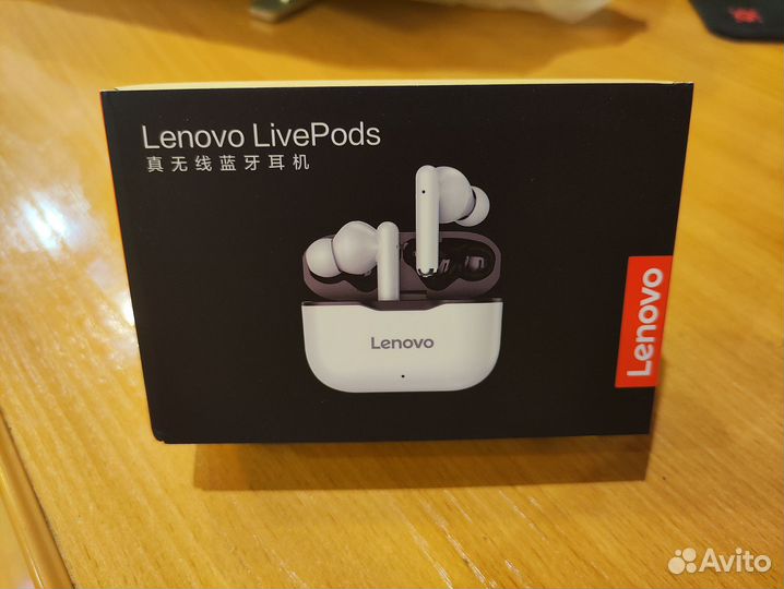 Lenovo LivePods беспроводные наушники, новые