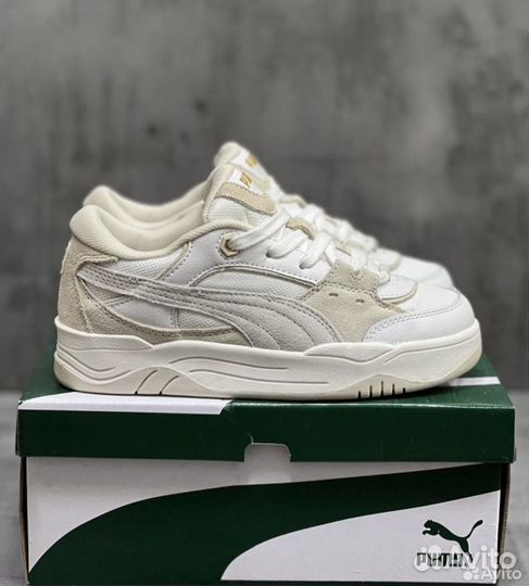 Кроссовки puma 180 белые бежевве