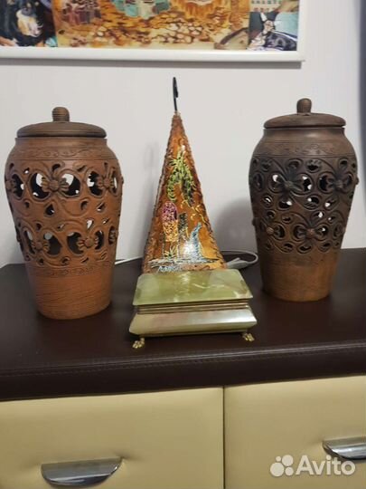 Шкатулка ониксГоршок Кунгурская керамика Ночник