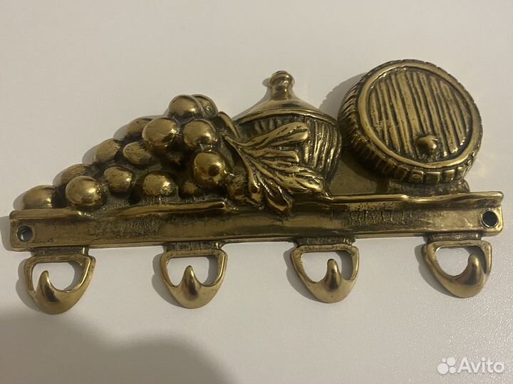 Вешалка из латуни Италия и подсвечник из латуни