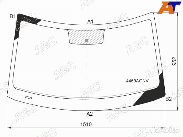 Стекло лобовое KIA soul