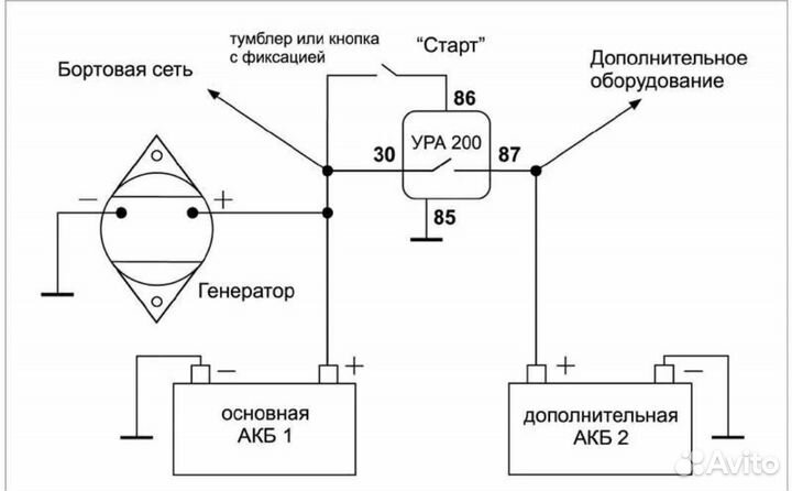 Устройство развязки аккумуляторов 12V-200А