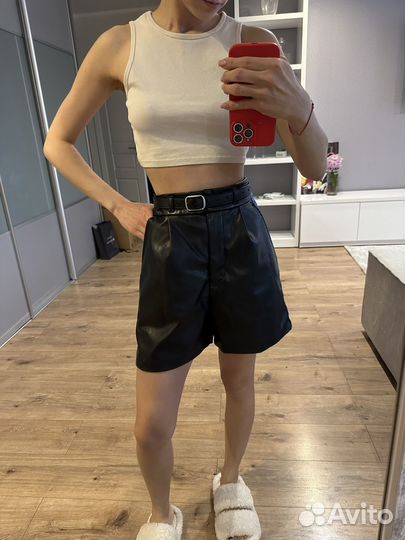 Шорты кожаные