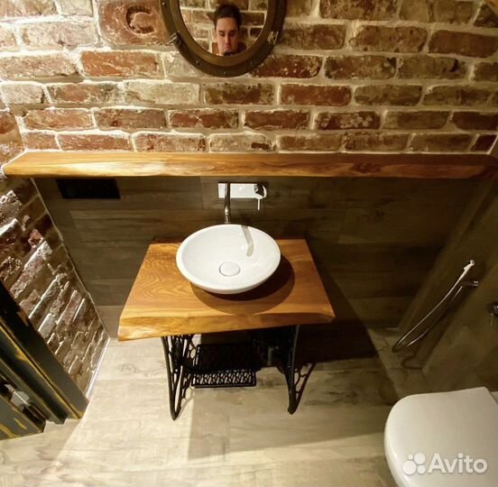 Тумба под раковину из слэба лофт