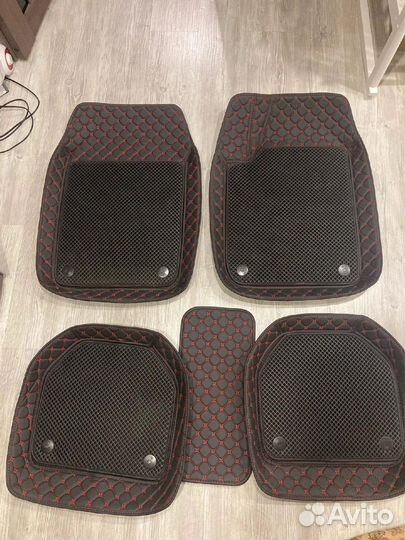 Коврика 3d из экокожи с бортами Эва