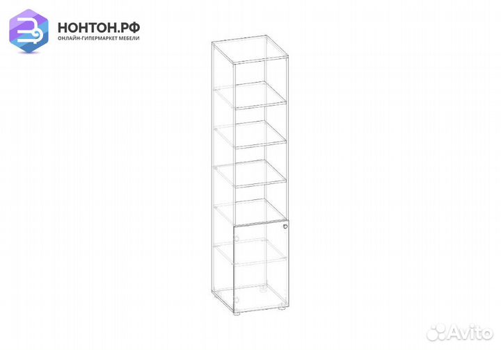 Стеллаж Мийа-3А ясень шимо светлый / бежевый / фот