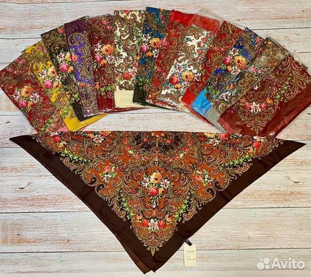 Платок русские узоры Новые