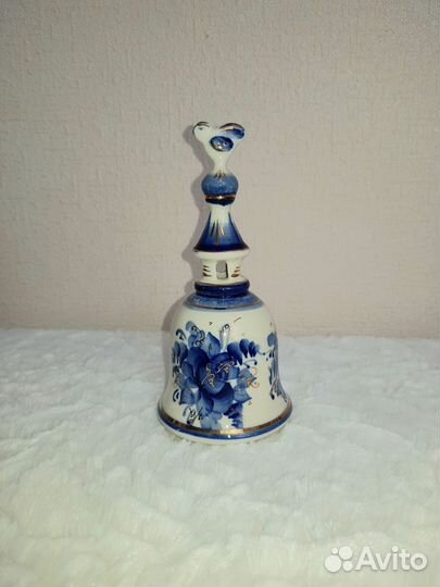 Колокольчик фарфоровый Гжель
