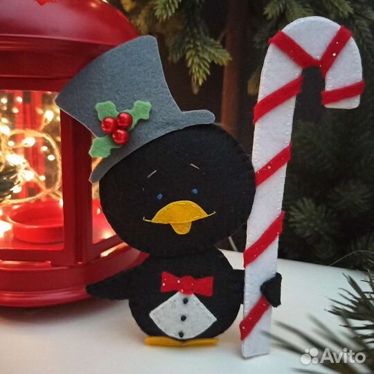 Набор новогодних игрушек из фетра