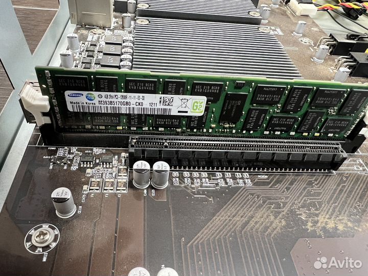 Риг: Материнская плата btc x79 9pci +комплект