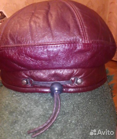 Женская шляпа берет кожа натуральная