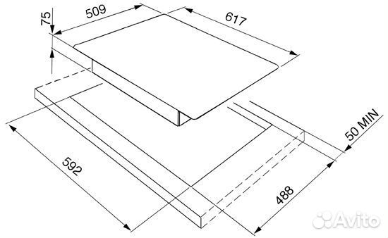 Газовая варочная панель Smeg PGF64-4 Новая