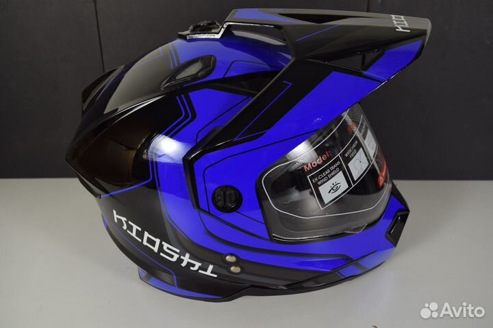 Шлем кроссовый с визором kioshi