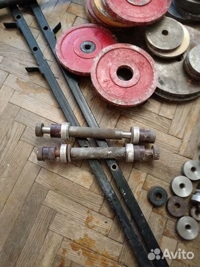 Штанга с блинами+стойка+наборные гантели