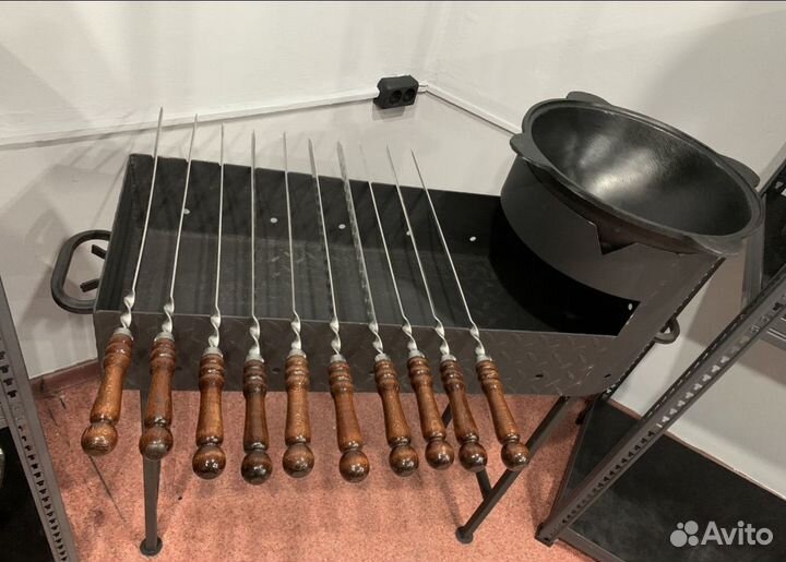 Мангал с печью под казан