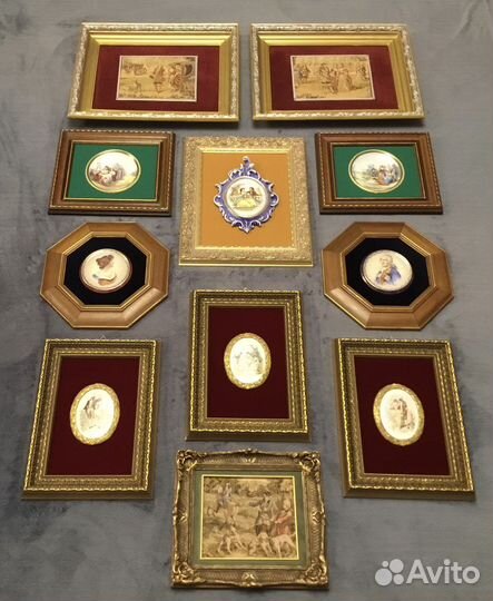 Картина с фарфоровой плакеткой