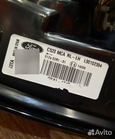 Фонарь задний левый на ford kuga 2