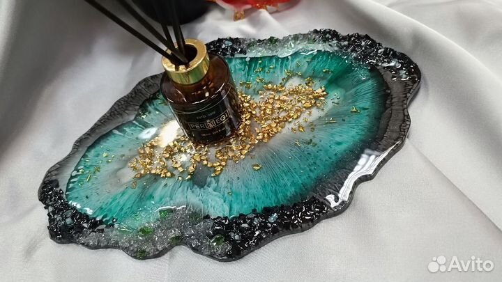 Тарелка (блюдо) из эпоксидной смолы