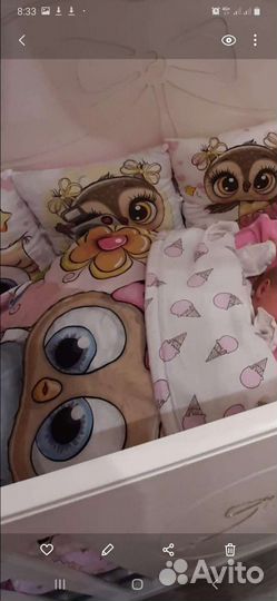 Бортики - подушки в кроватку