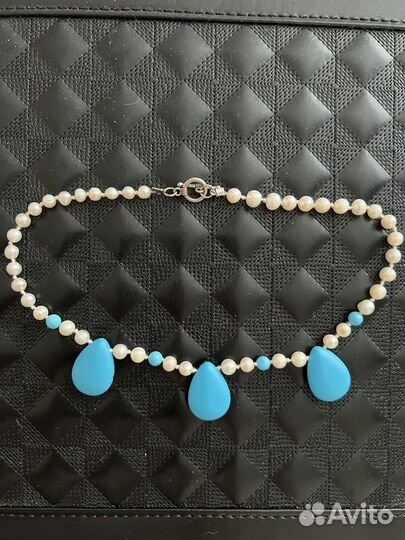 Колье из натурального жемчуга