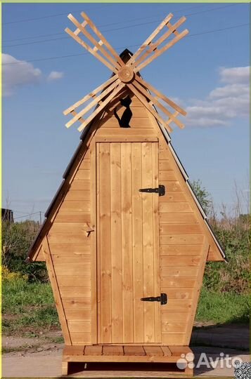 Дачный туалет деревянный BLU778