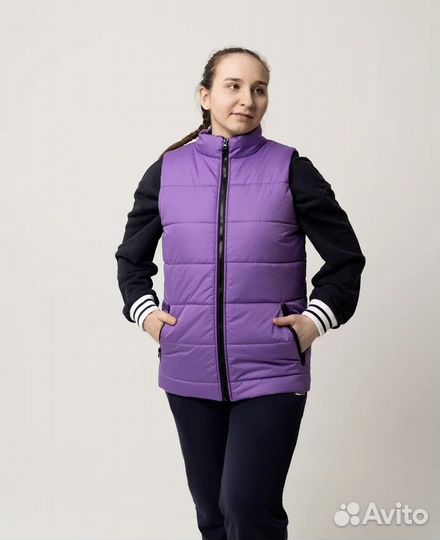 Жилет утепленный фиолетовый