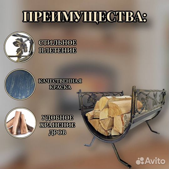 Дровница для камина