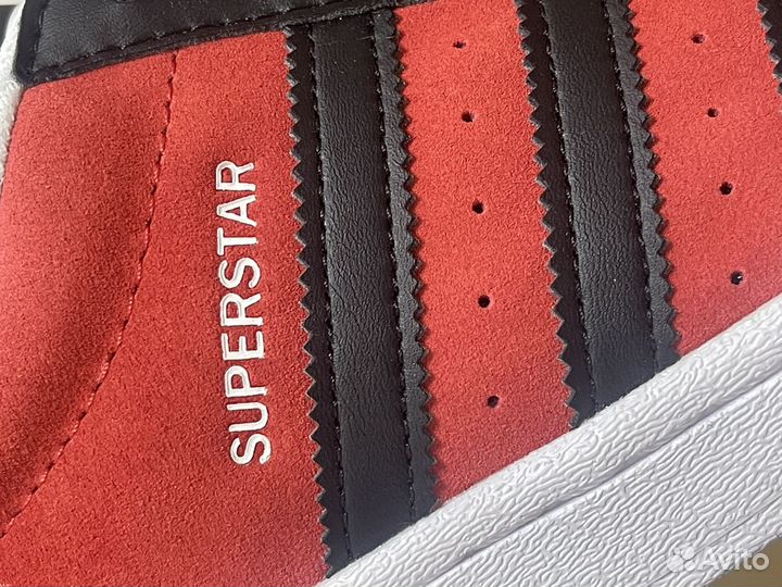 Adidas superstar red мужские кроссовки оригинал 41