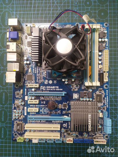 Материнская плата Gigabyte ga-a75-ud4h + CPU