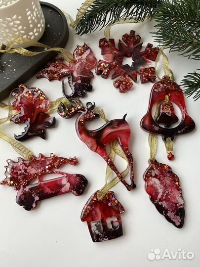 Елочные игрушки набор ручной работы